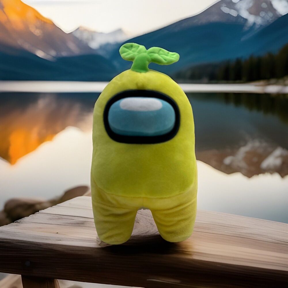 Among Us‎ Game Character Plush Yellow Green Plant Leaves Toy 12'' Soft